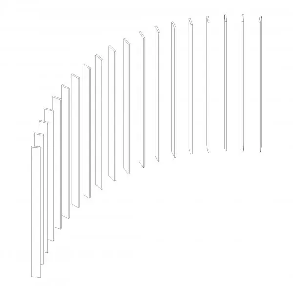 Curved Slat Room Divider