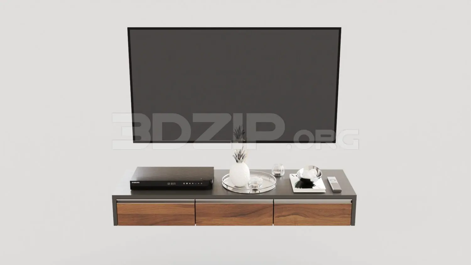 TV Cabinet — preview 1 (3dzip, CC0)