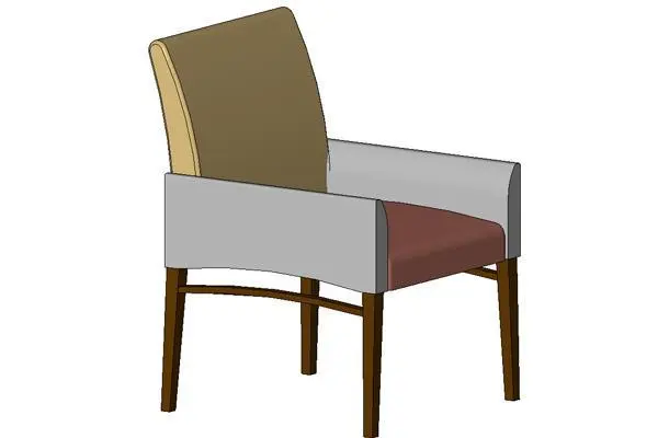 Dining Chair - Fully Upholstered w Arms — preview 1, by BLaCount (RevitCity, CC0)