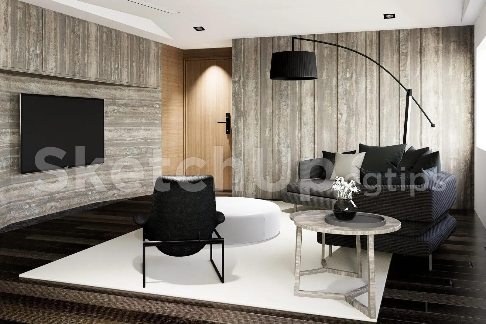 Living Room – Kitchen Interior