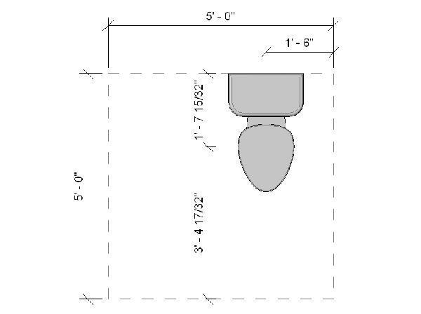 Toilet With Ada Clearances