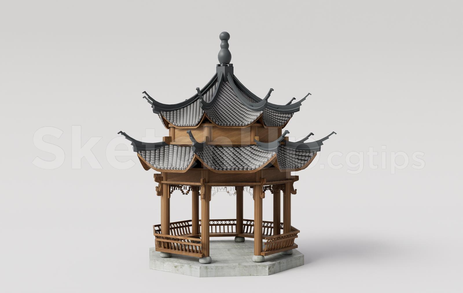 Traditional Wooden Gazebo Pavilion