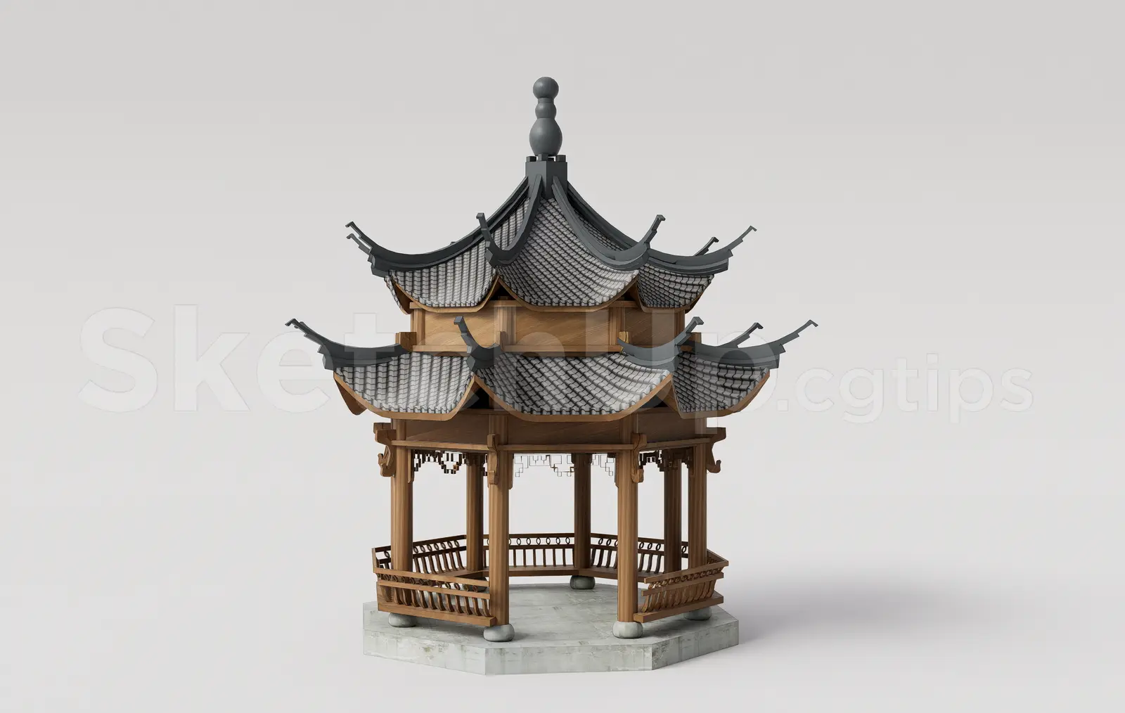 Traditional Wooden Gazebo Pavilion