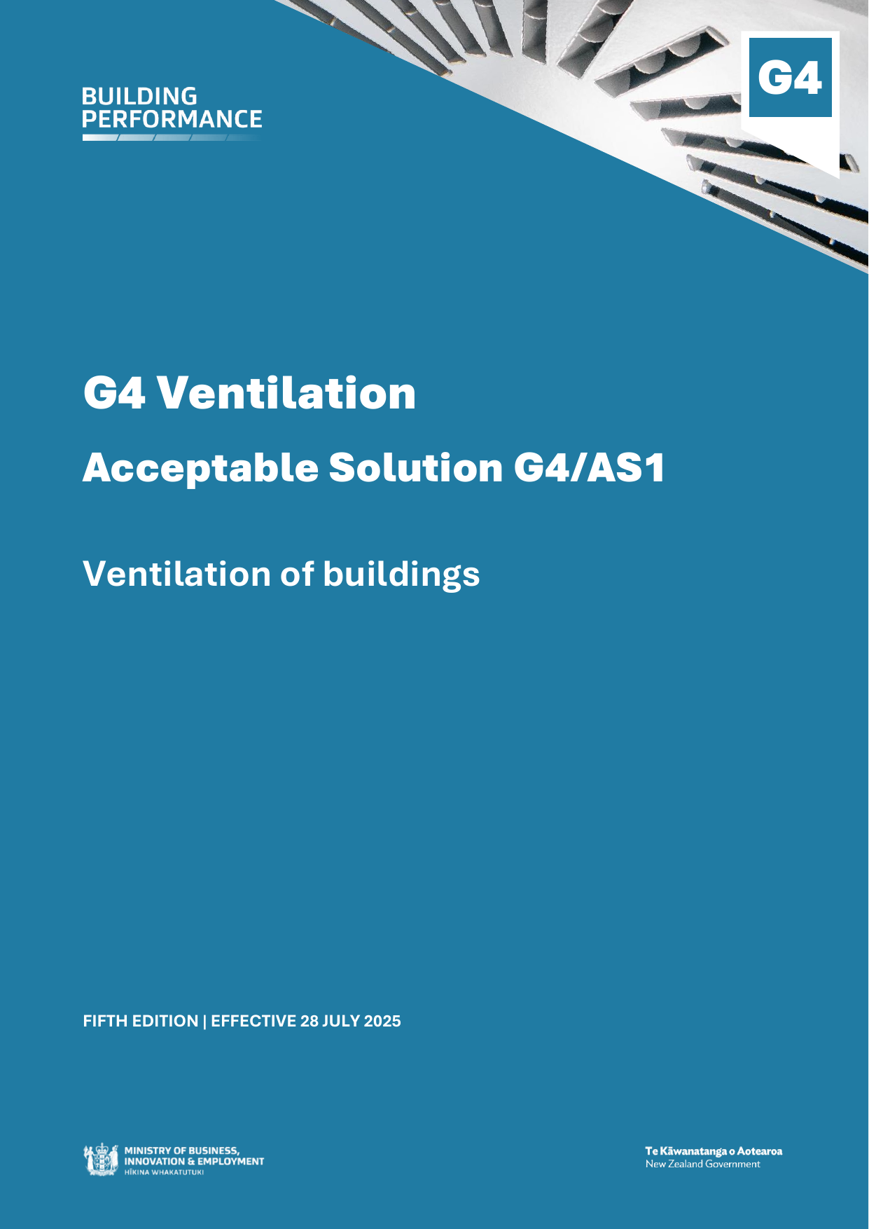 New Zealand Building Code G4/AS1 — Ventilation (Acceptable Solution)
