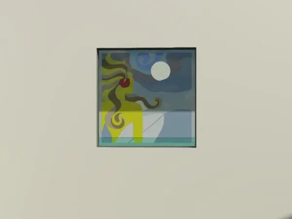 Surfer stained glass window