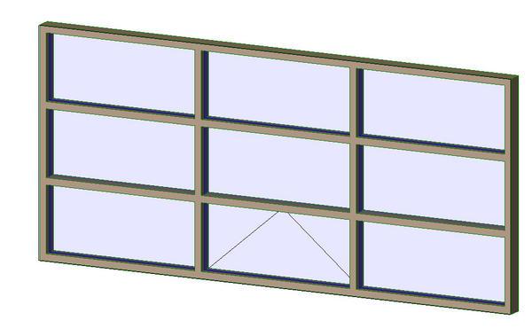 Aluminum Exterior Window 3x3