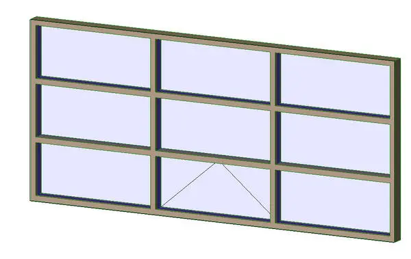 Aluminum Exterior Window 3x3