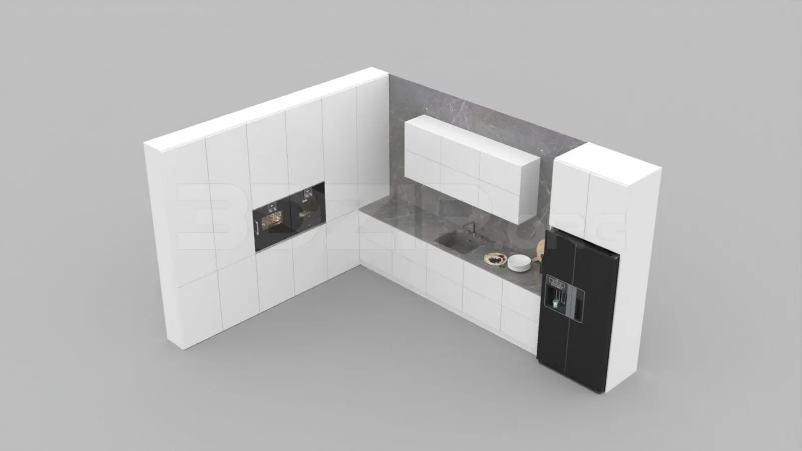 Kitchen — preview 1, by Tran Nghia (3dzip)