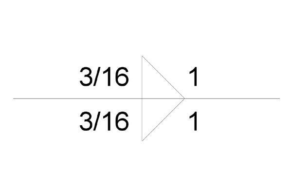 Weld Symbol - Fillet Weld - Both Sides