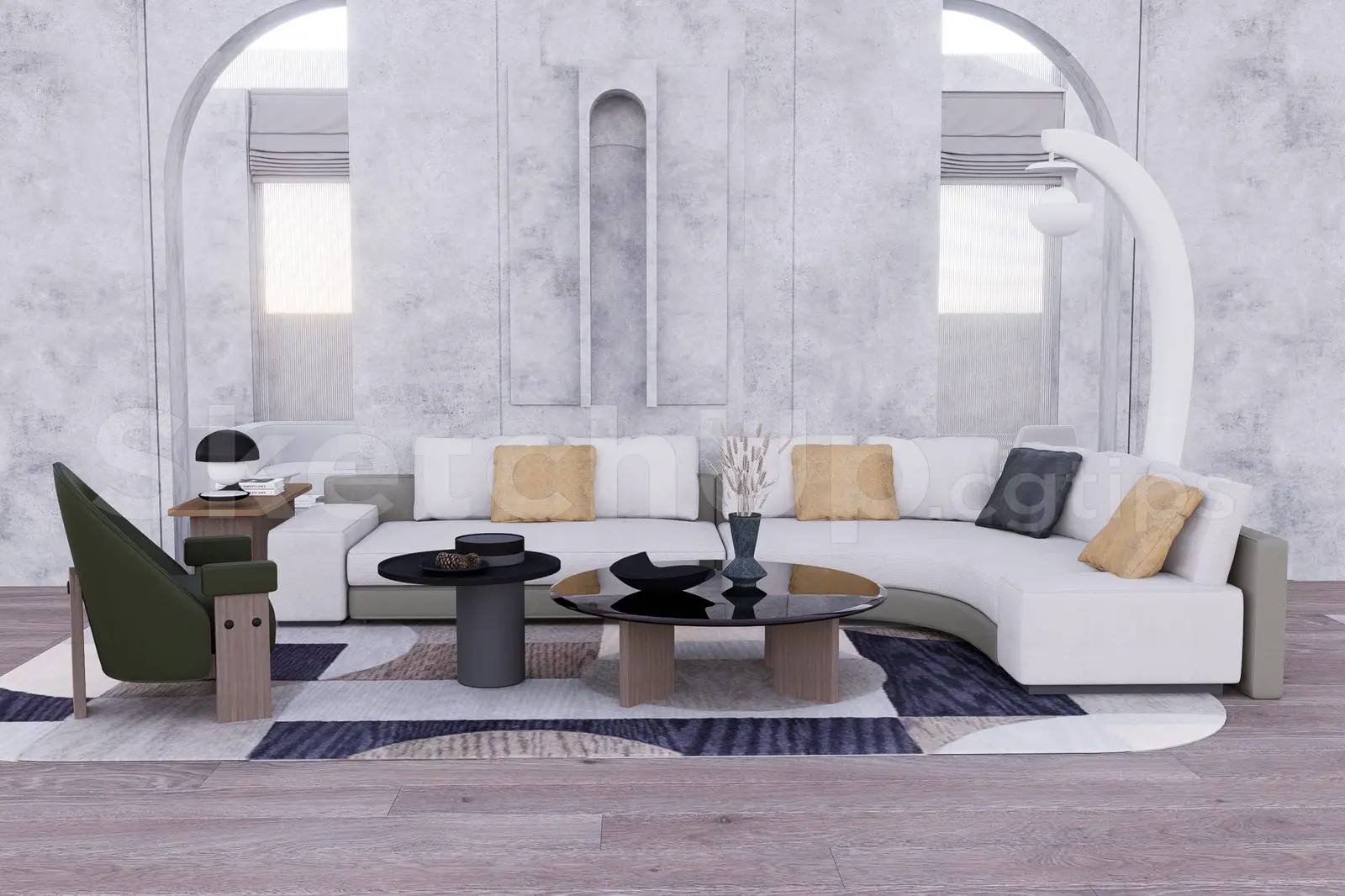Living Room Interior — preview 1 (cgtips, CC0)