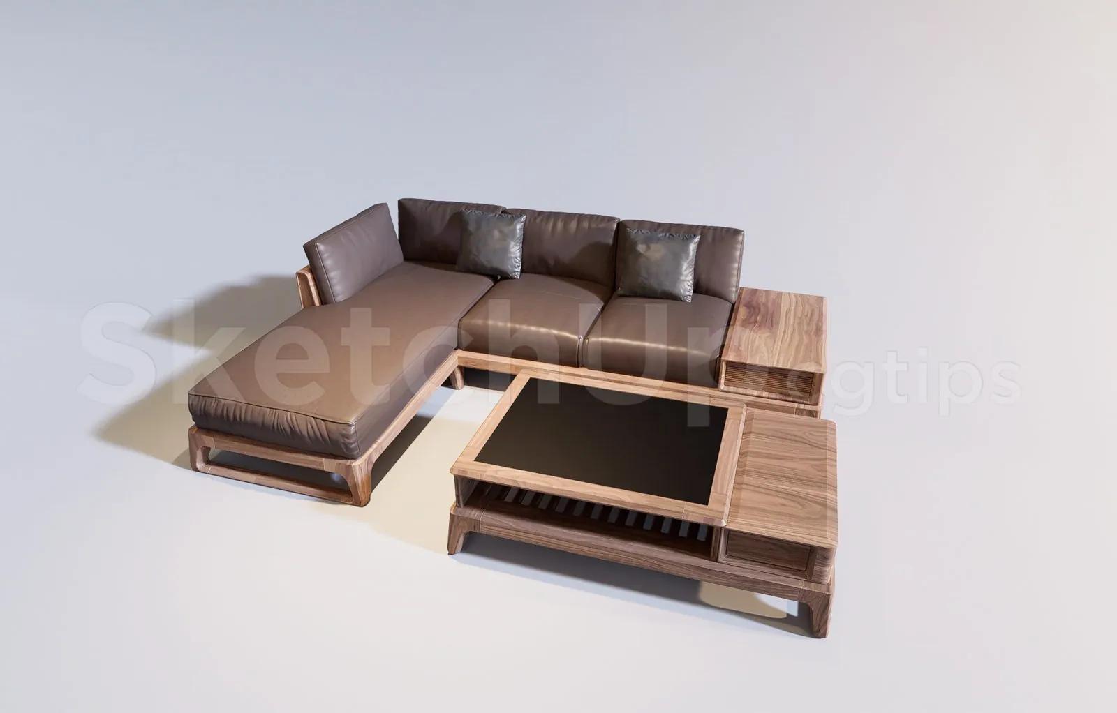Sofa gỗ óc chó