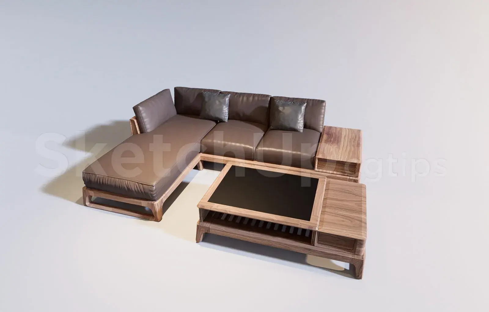 Sofa gỗ óc chó