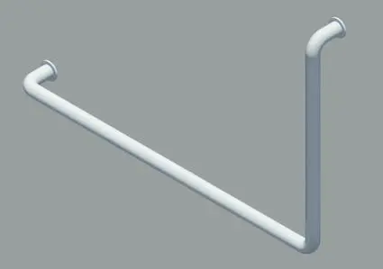 Grab Rail 1000x600 — preview 1, by William Gray (RevitCity, CC0)