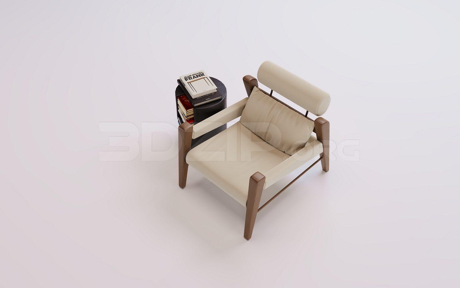 Armchair 3D Model for Interior Projects