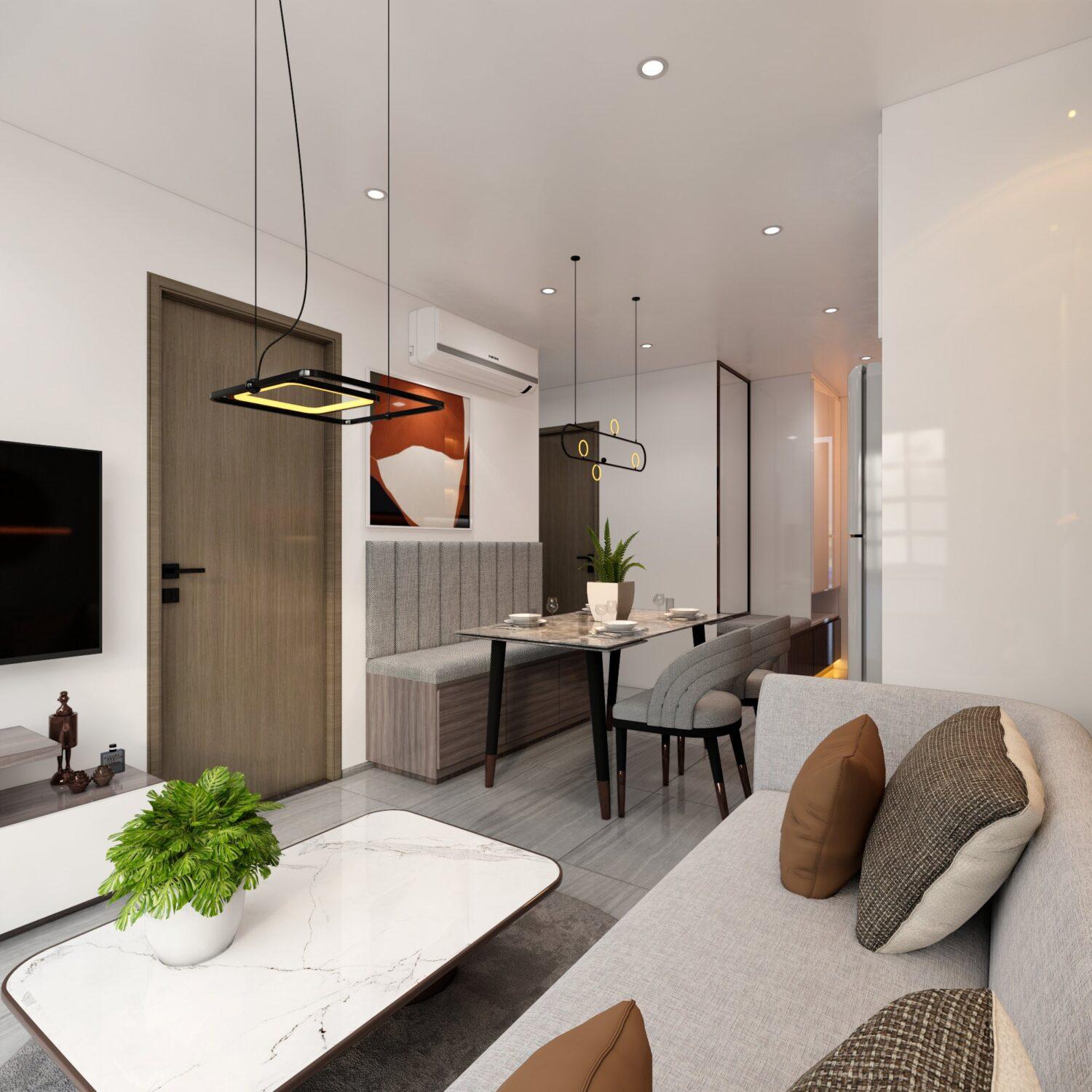Living Room – Kitchen Interior