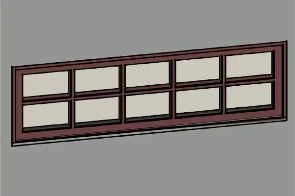 5x2 Wood Transom Window