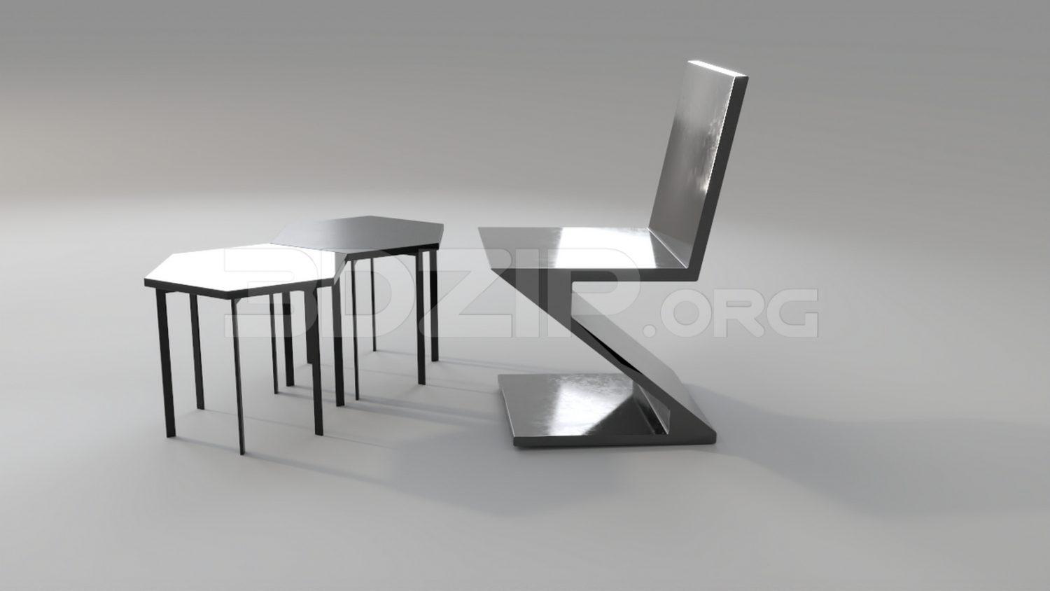Table And Chair — preview 1 (3dzip)