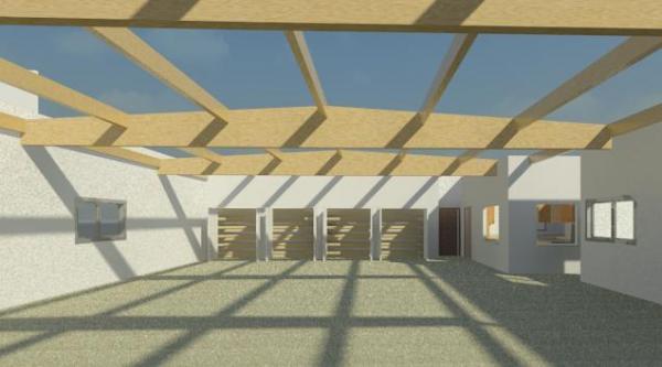 Tapered glulam beam