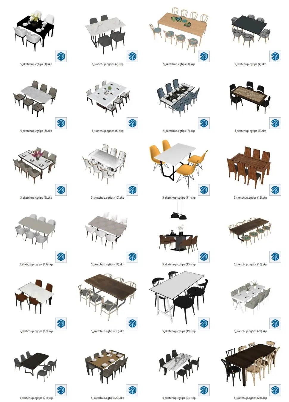 Dining Table And Chair — preview 1 (cgtips)