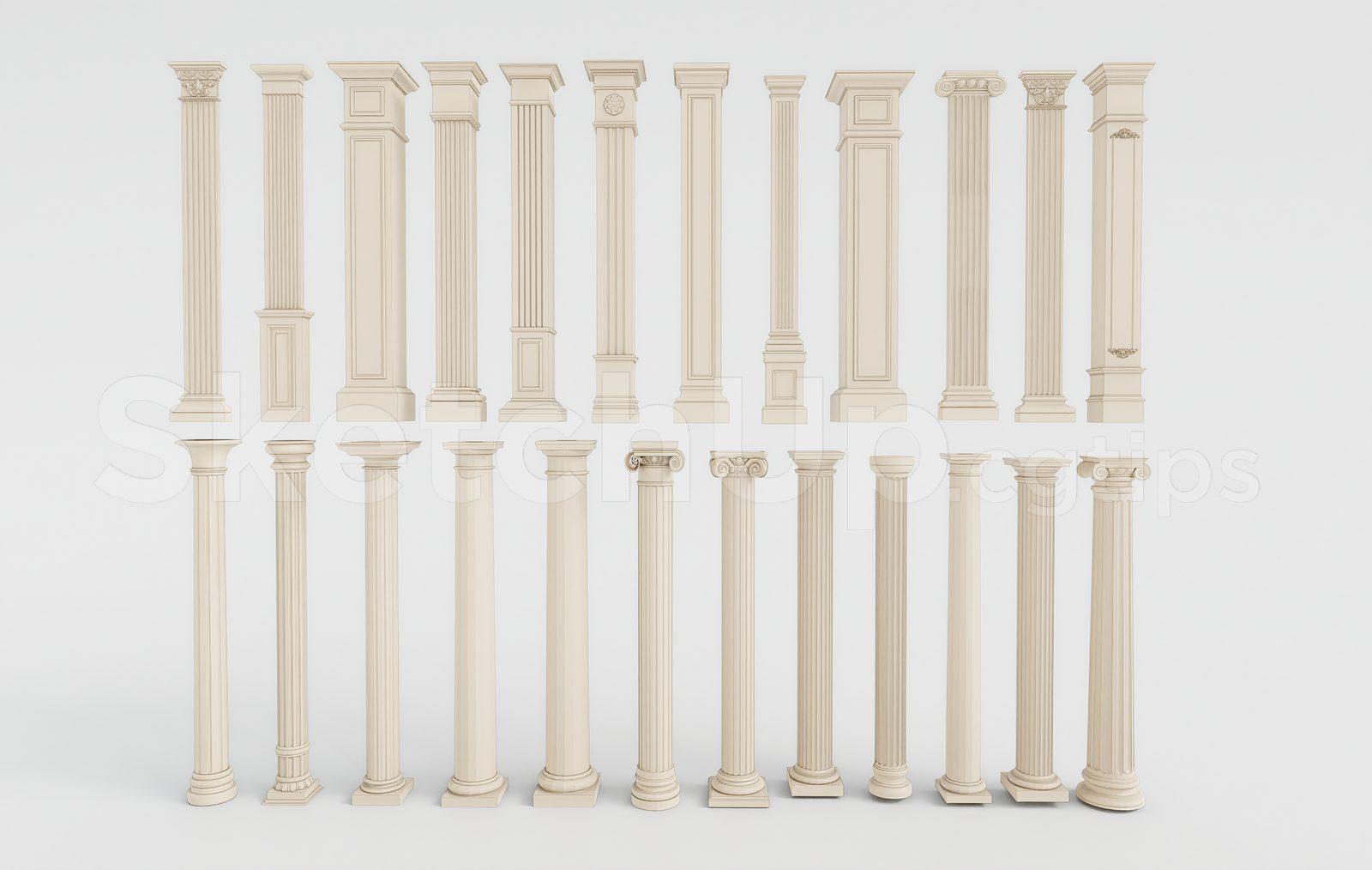 Neoclassical Column Collection – Roman Pillars