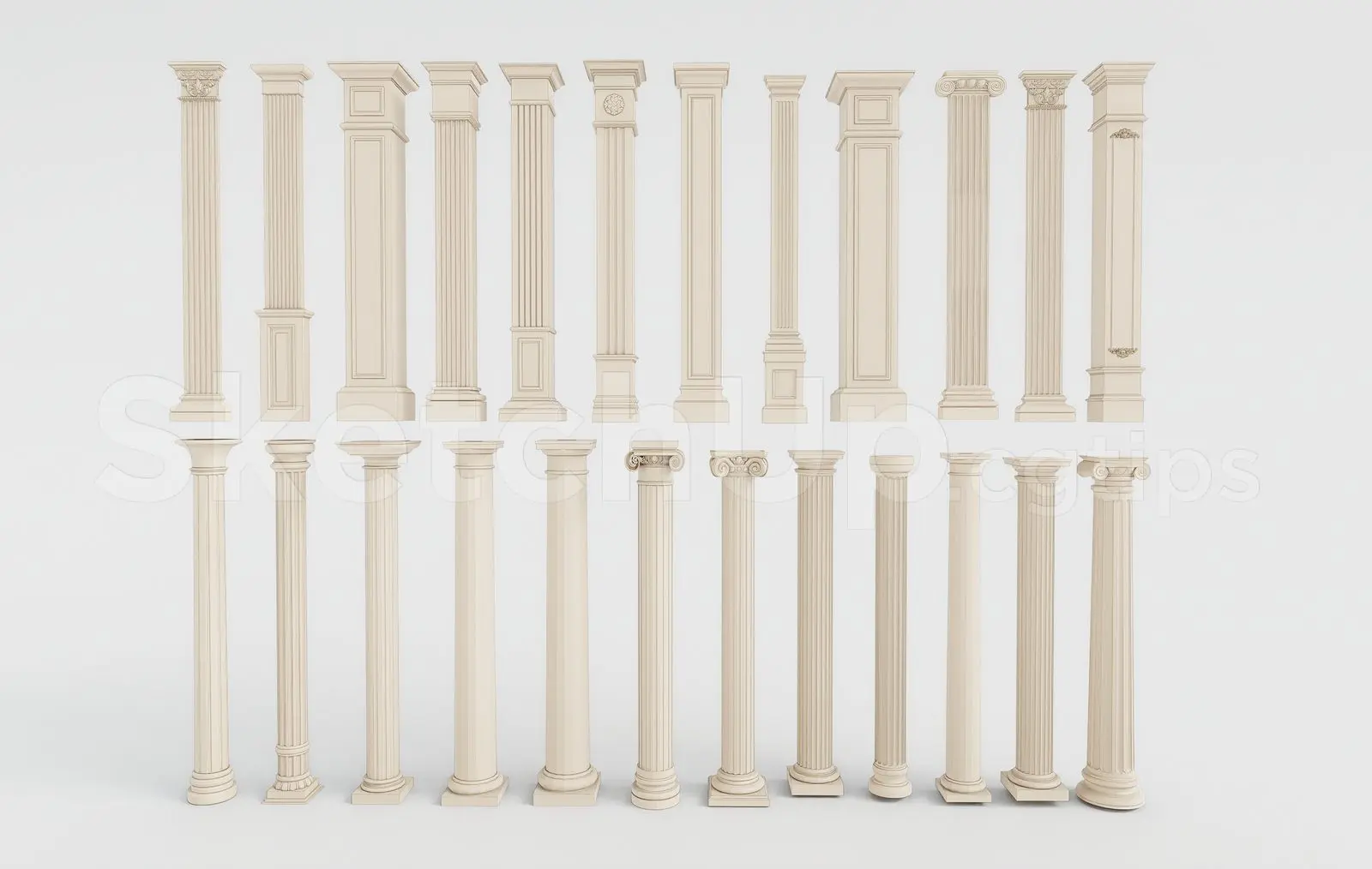 Neoclassical Column Collection – Roman Pillars — preview 1 (cgtips, CC0)