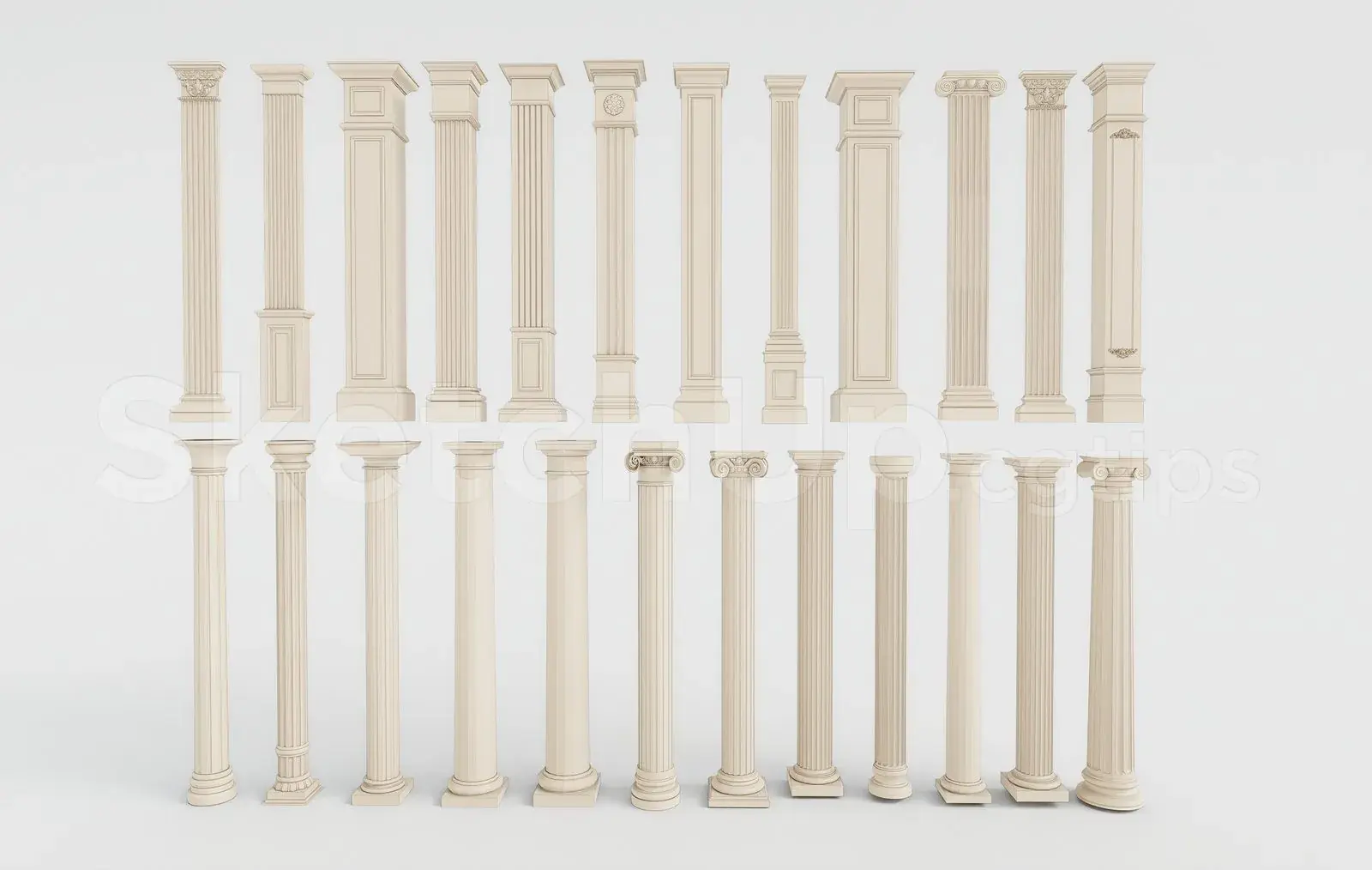 Neoclassical Column Collection – Roman Pillars