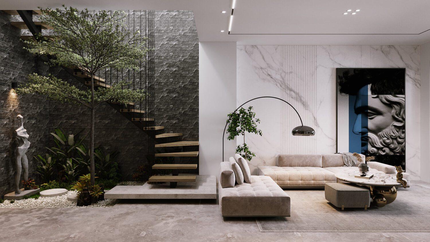 Living Room – Kitchen Interior