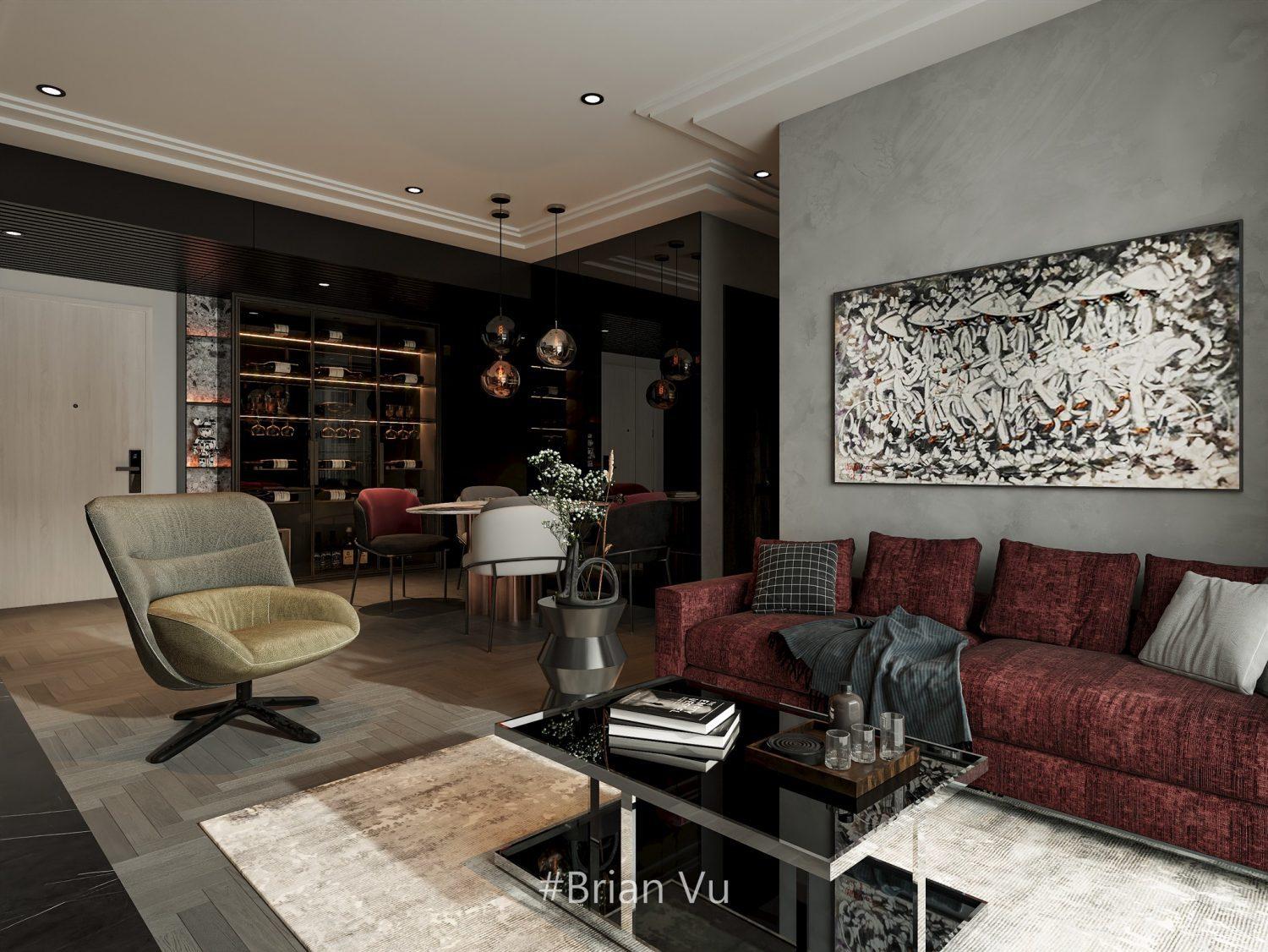Living Room – Kitchen Interior