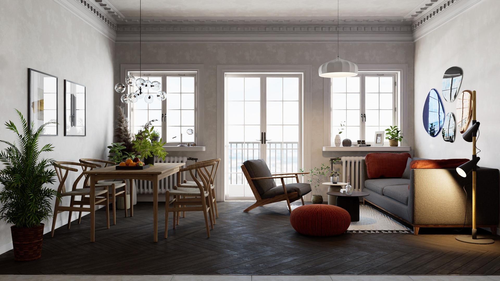 Interior Scandinavian Scene