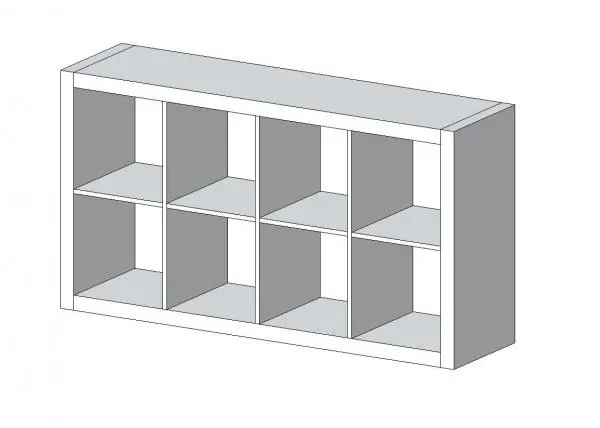 Ikea - Expedit Shelving Large - landscape — preview 1, by IKEA (RevitCity, CC0)