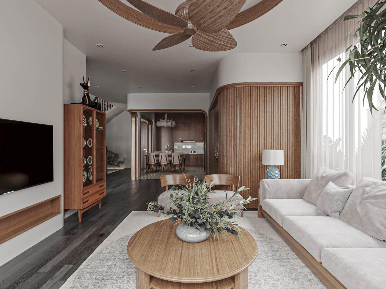 Interior Living room- Kitchen — preview 1, by Nguyen Diep (3dzip)