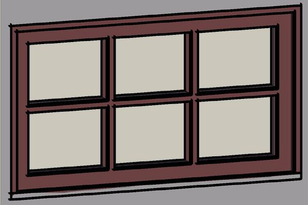 3x2 Wood Transom Window