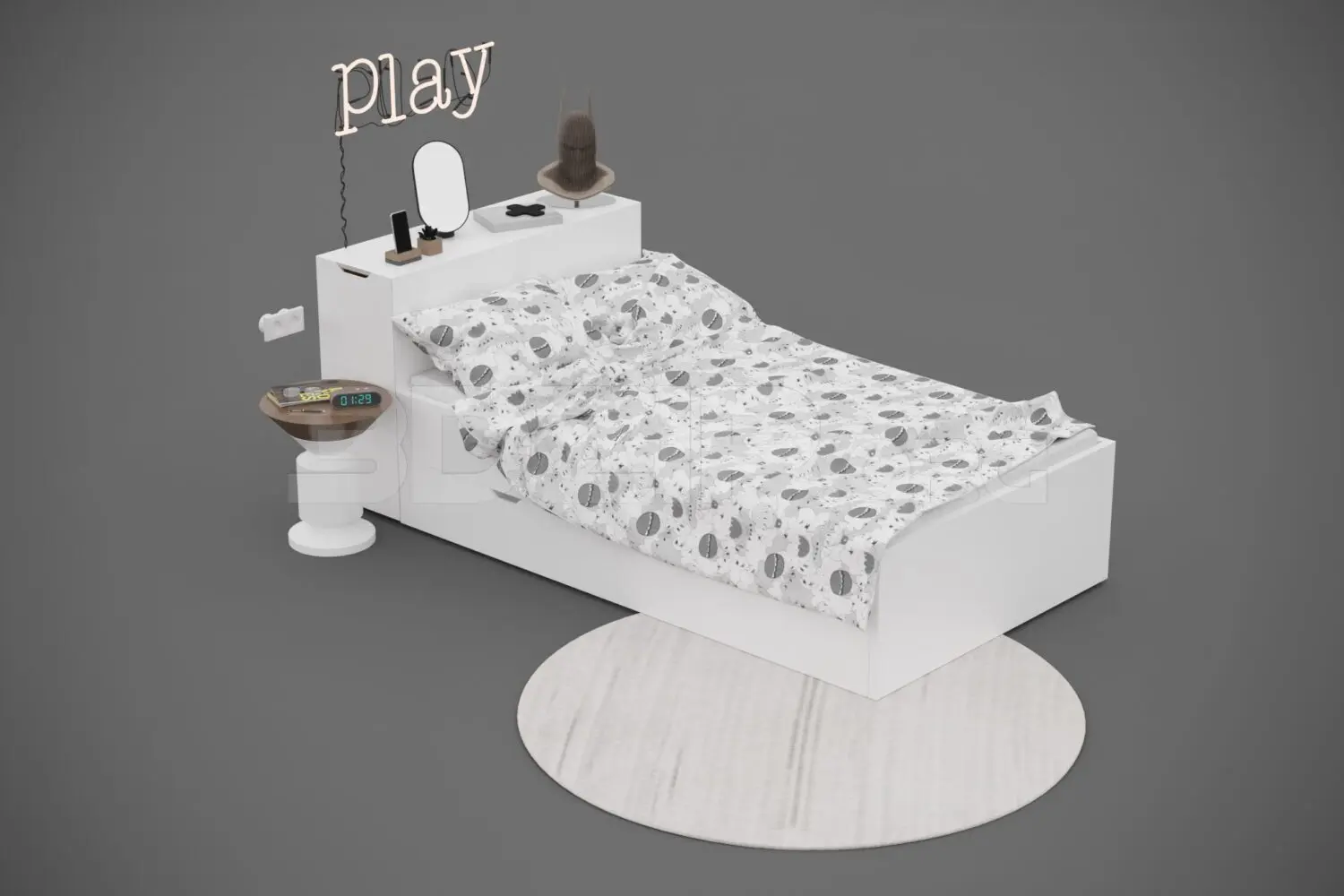 Bed — preview 1, by Phong Mai (3dzip, CC0)