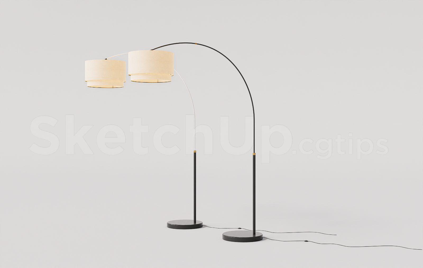 Elegant Dual Arm Floor Lamp