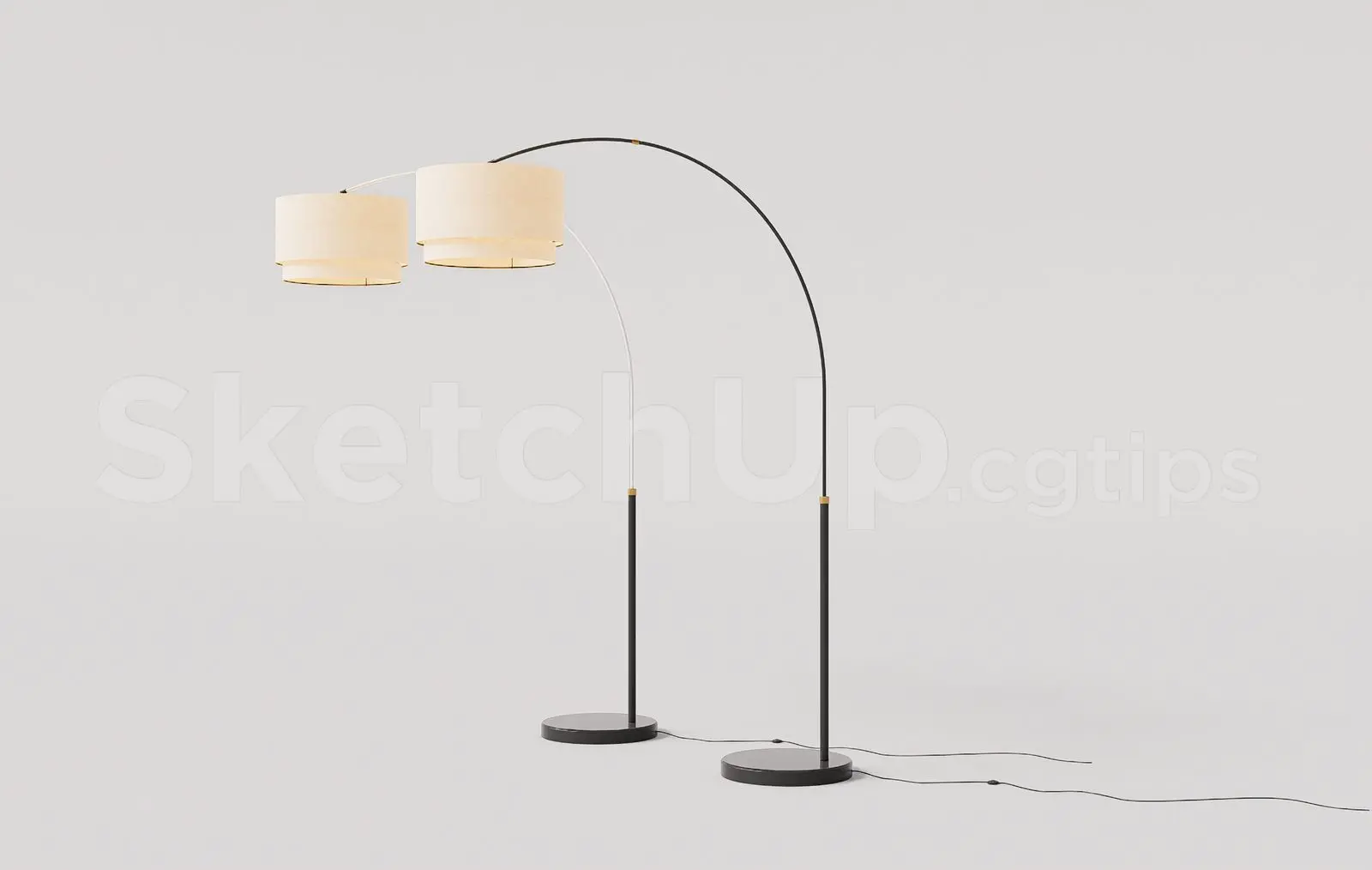 Elegant Dual Arm Floor Lamp