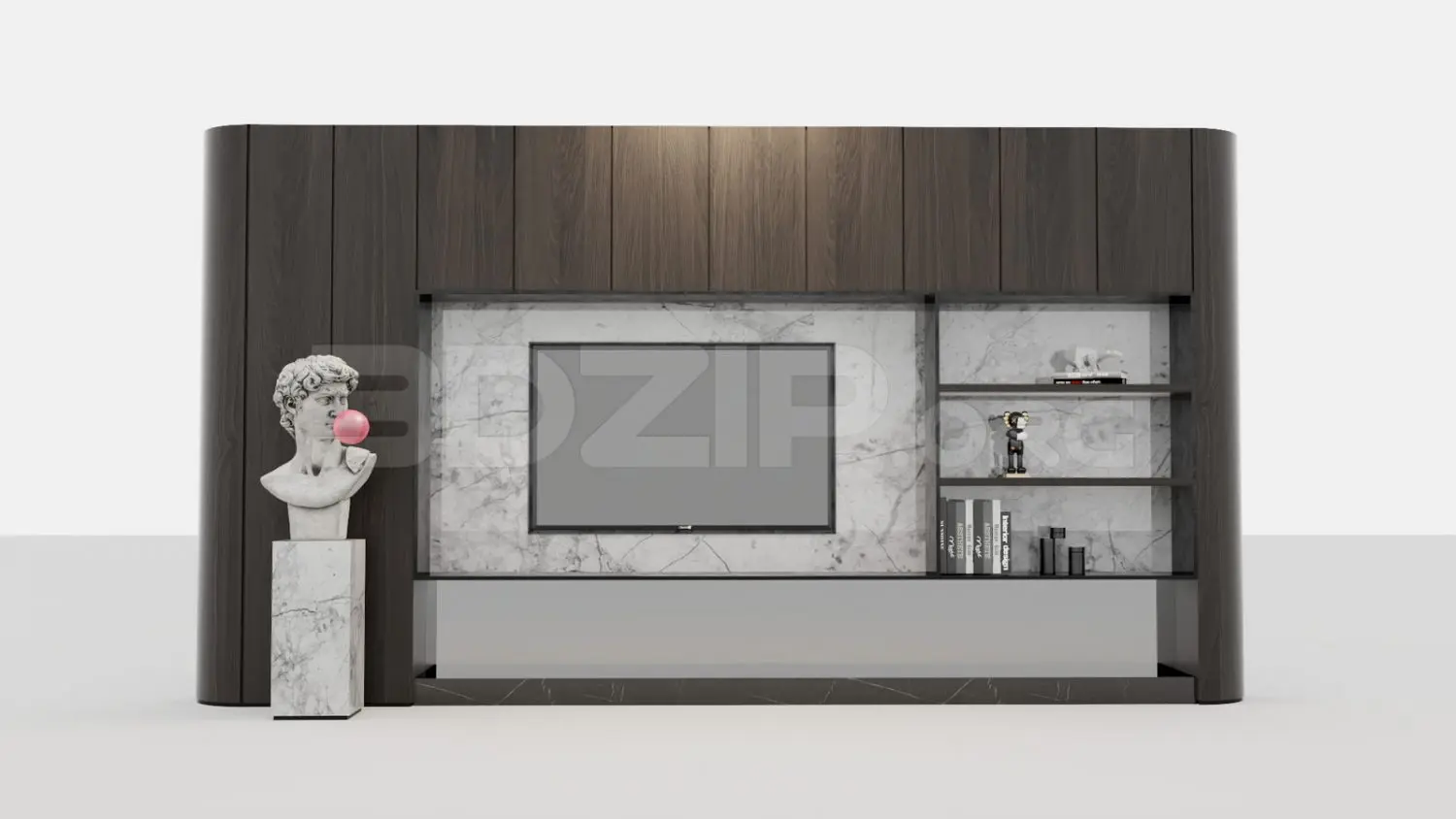 Tv Wall — preview 1 (3dzip, CC0)
