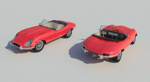 Jaguar E-Type - Car Automobile Vehicle Convertible