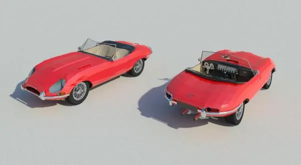 Jaguar E-Type - Car Automobile Vehicle Convertible