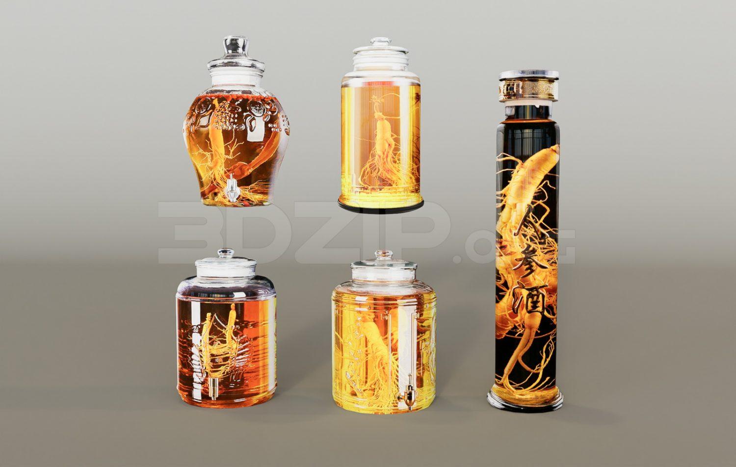 Ginseng wine jar