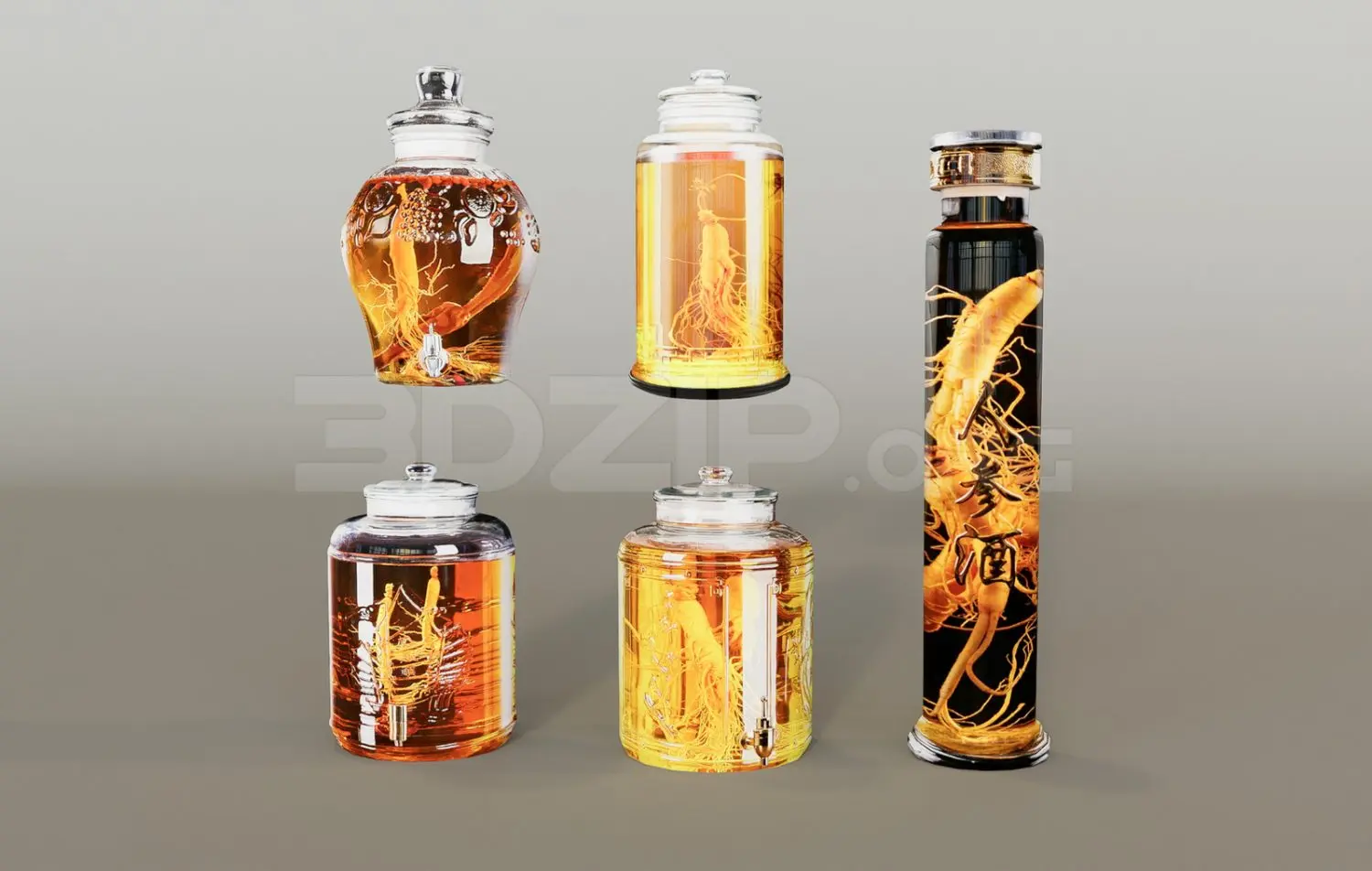 Ginseng wine jar