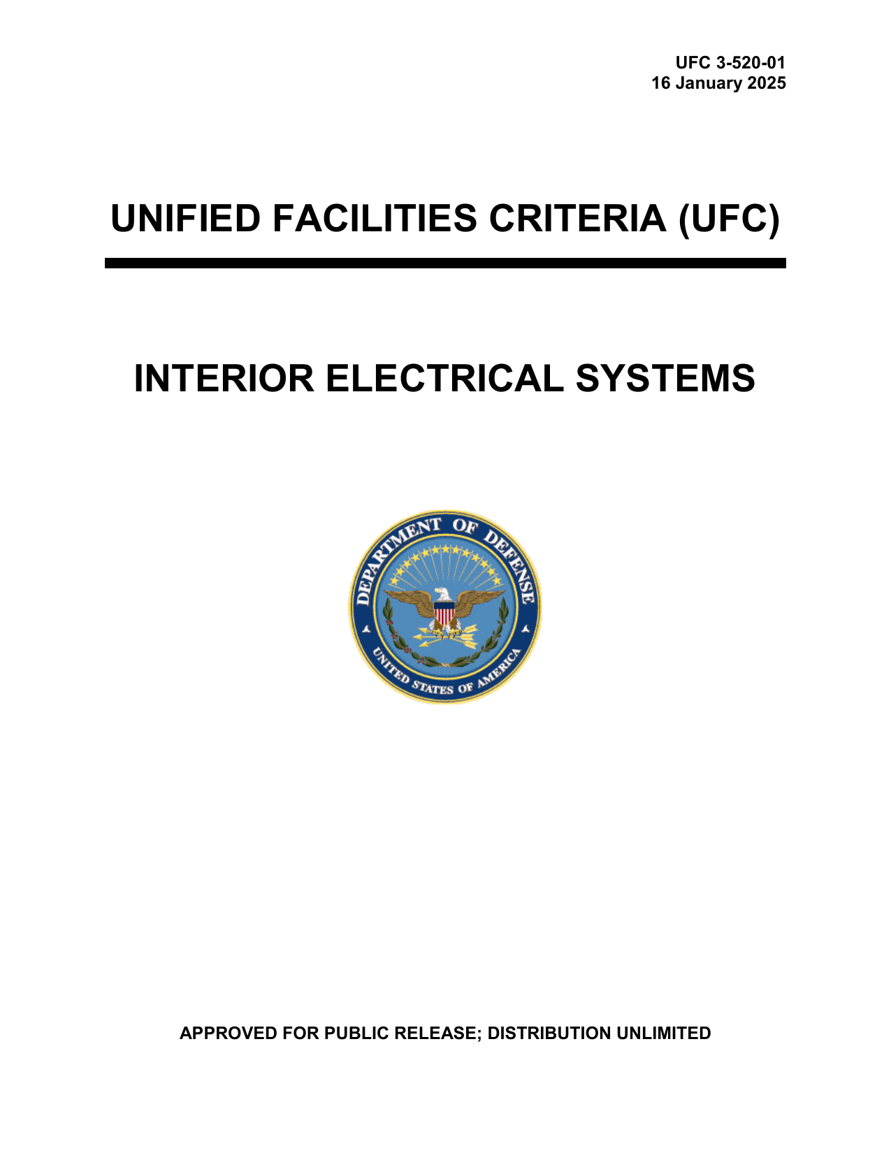UFC 3-520-01: Interior Electrical Systems