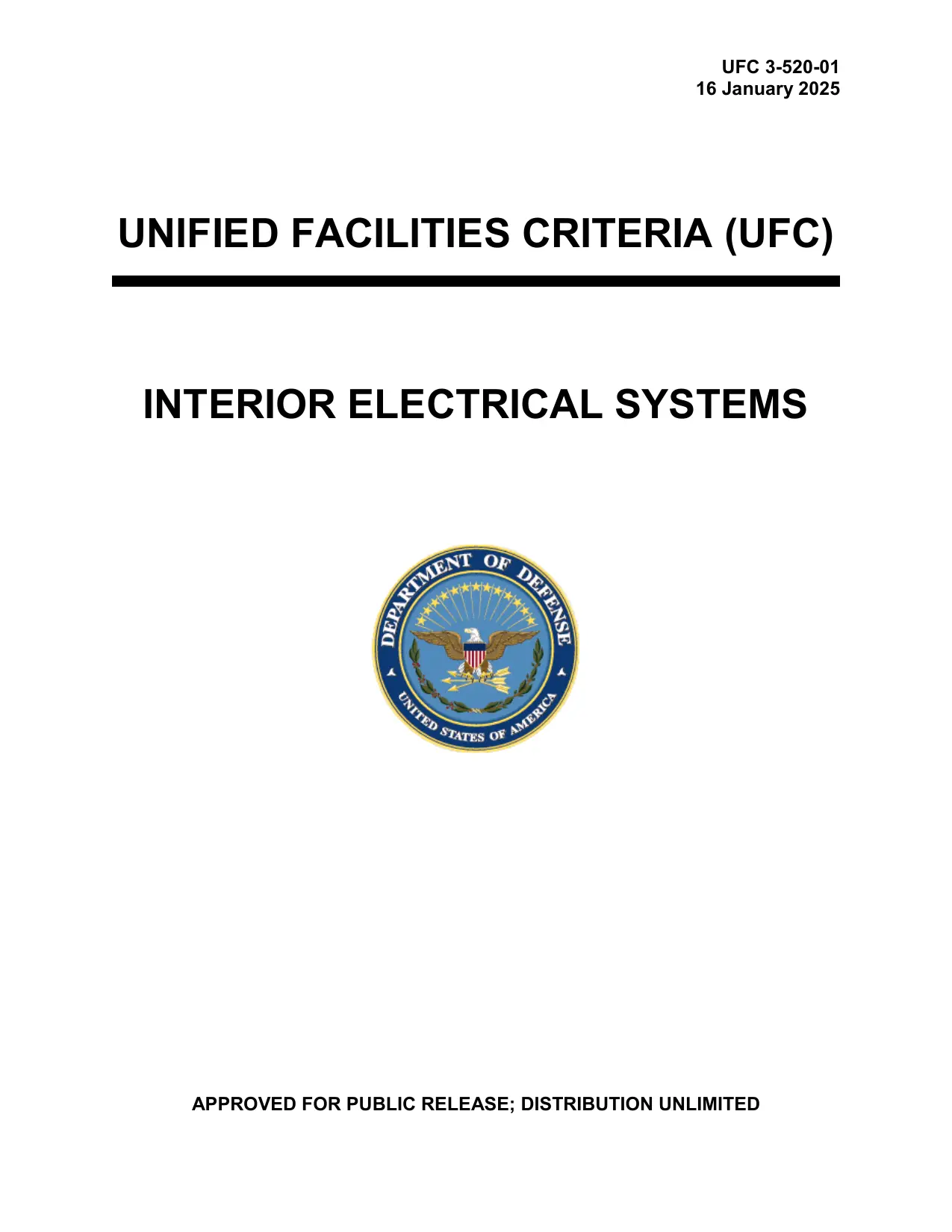 UFC 3-520-01: Interior Electrical Systems