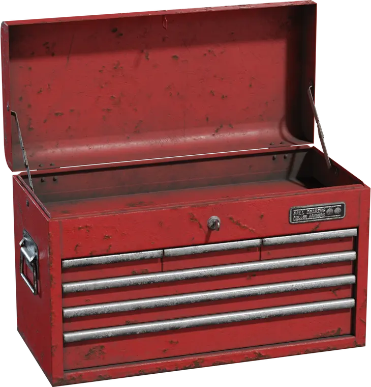 Metal Tool Chest — preview 1, by John Hutcheson, Yann Kervran (Poly Haven, CC0)