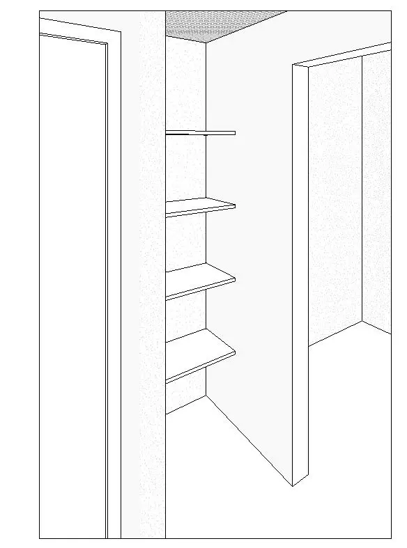 Shelving_Open shelf_4 shelf unit — preview 1, by kmoore0906 (RevitCity, CC0)