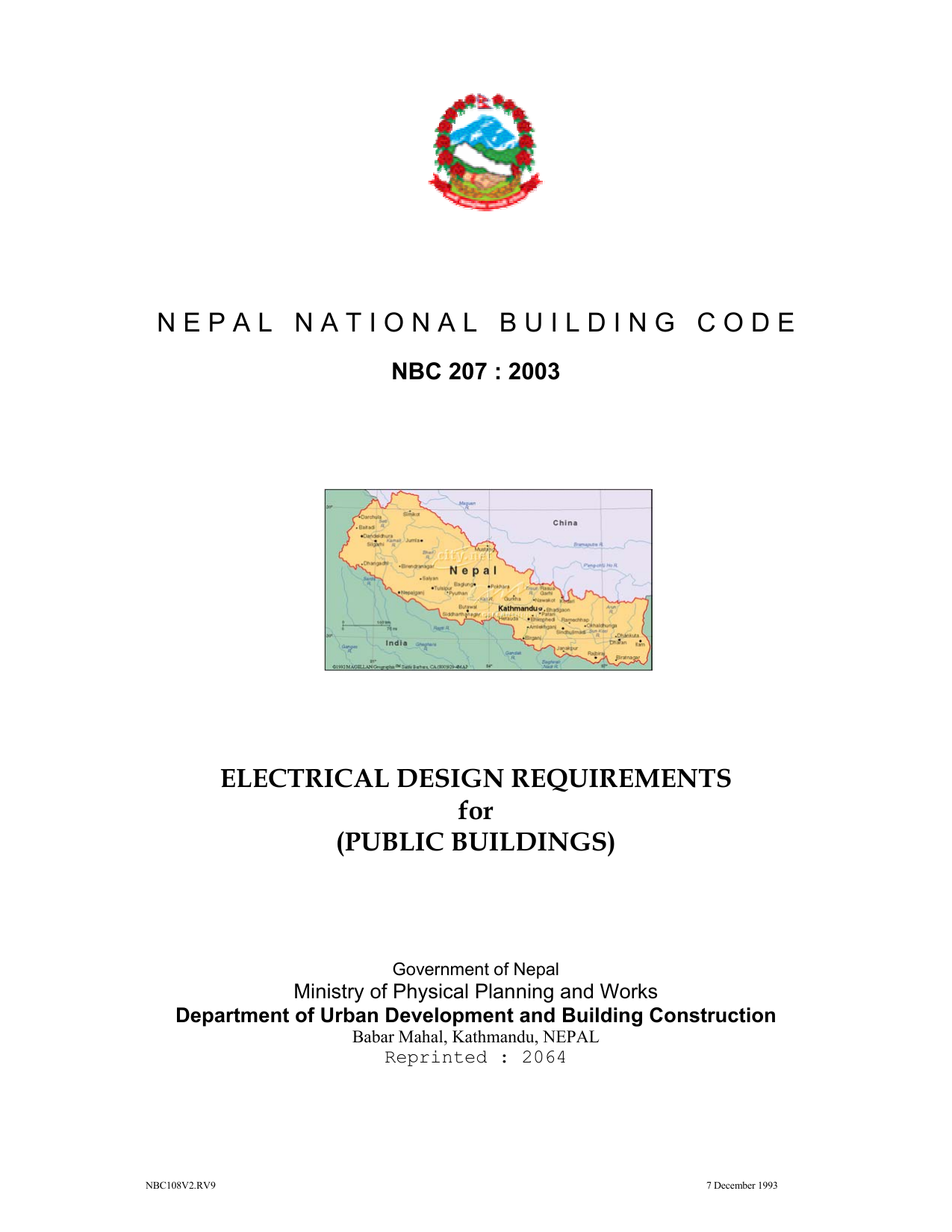 NBC 207: Electrical Design Requirements