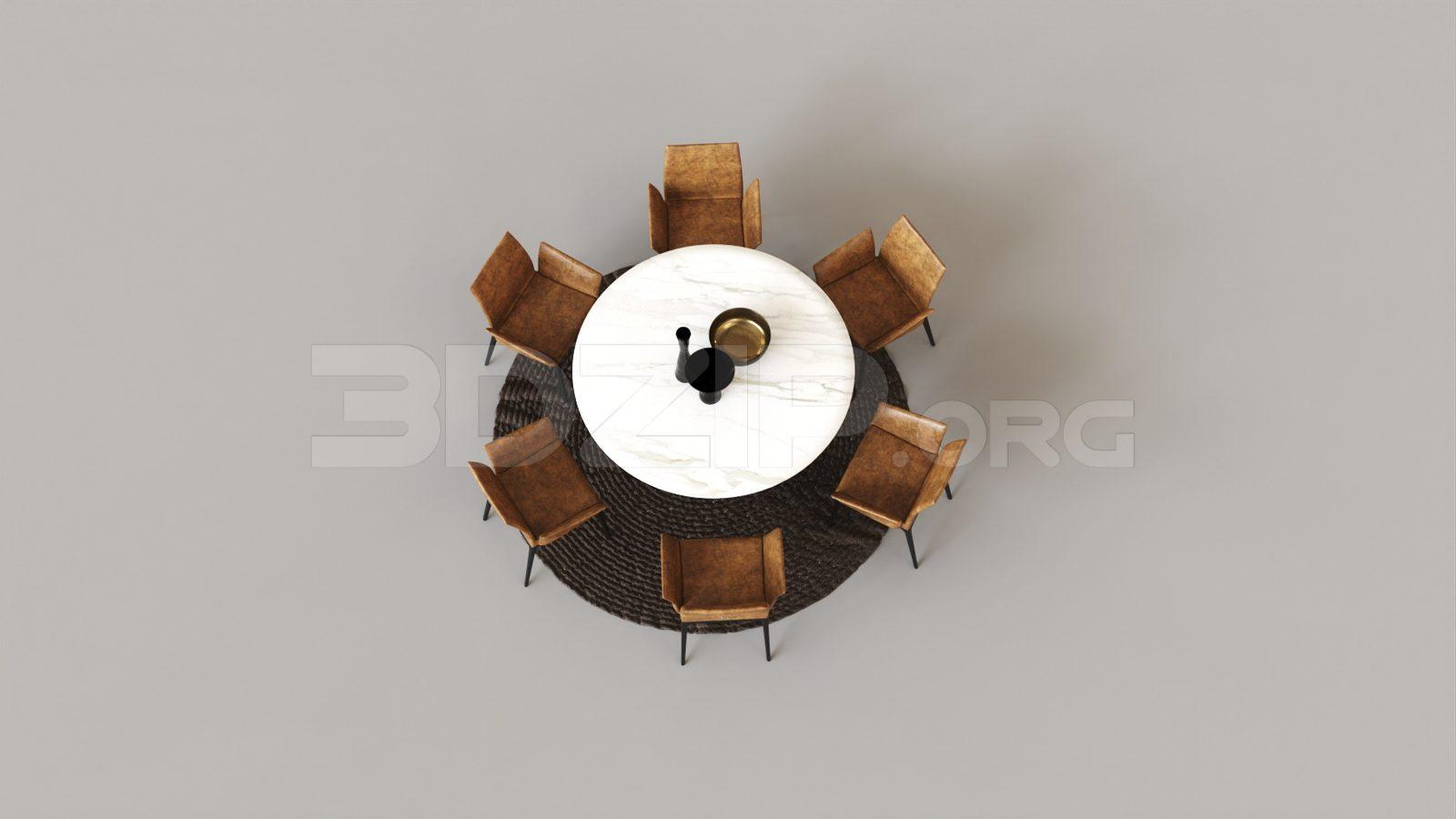 Dining Table And Chair — preview 1 (3dzip)