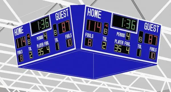 Scoreboard - 4 sided — preview 1, by Bkoon (RevitCity, CC0)