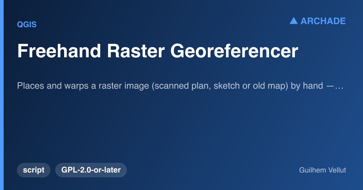 Freehand Raster Georeferencer
