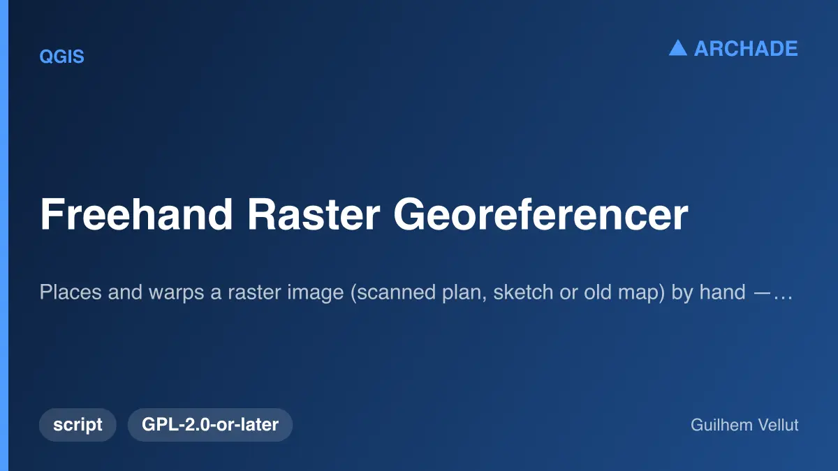 Freehand Raster Georeferencer