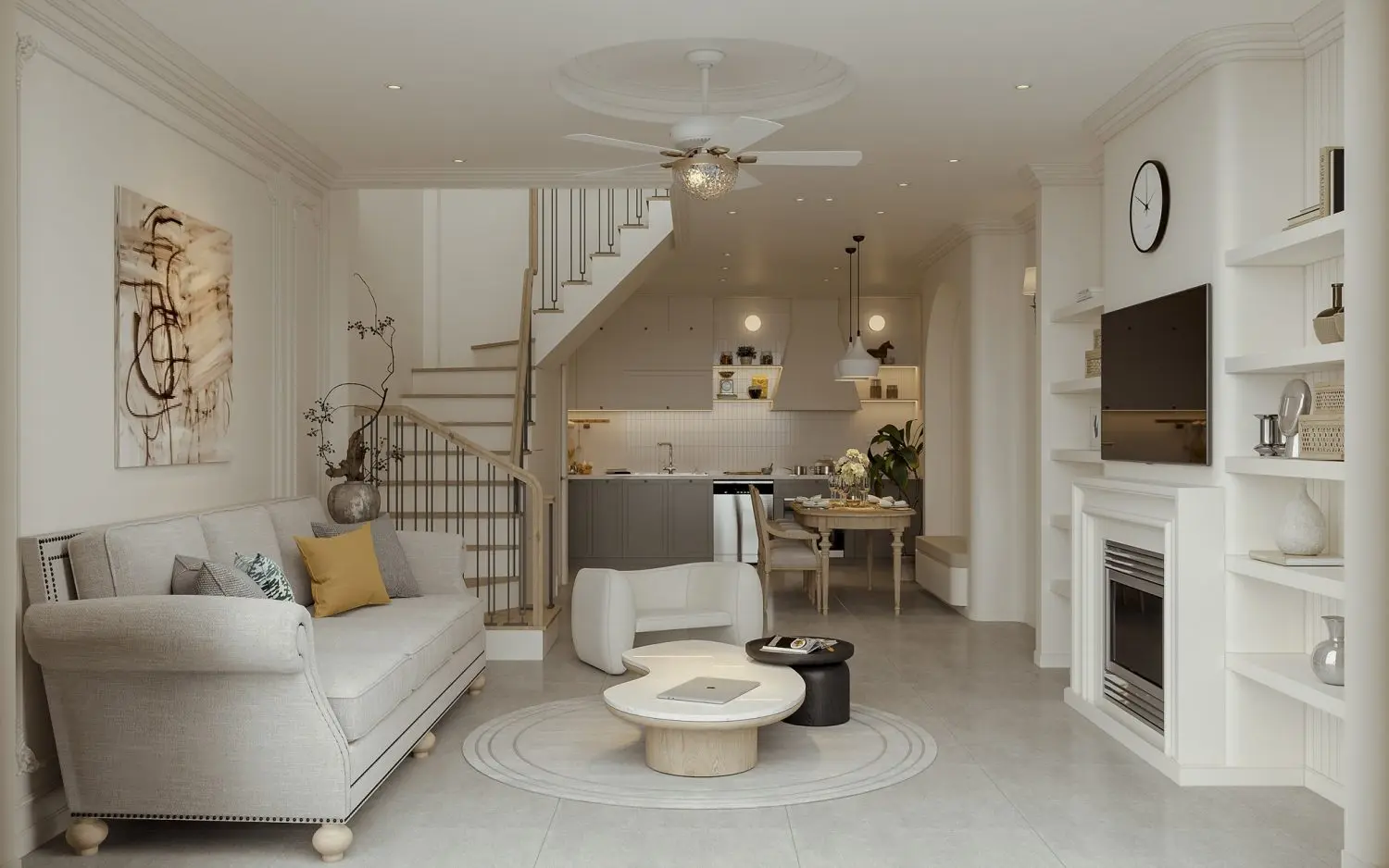 Living Room – Kitchen Interior